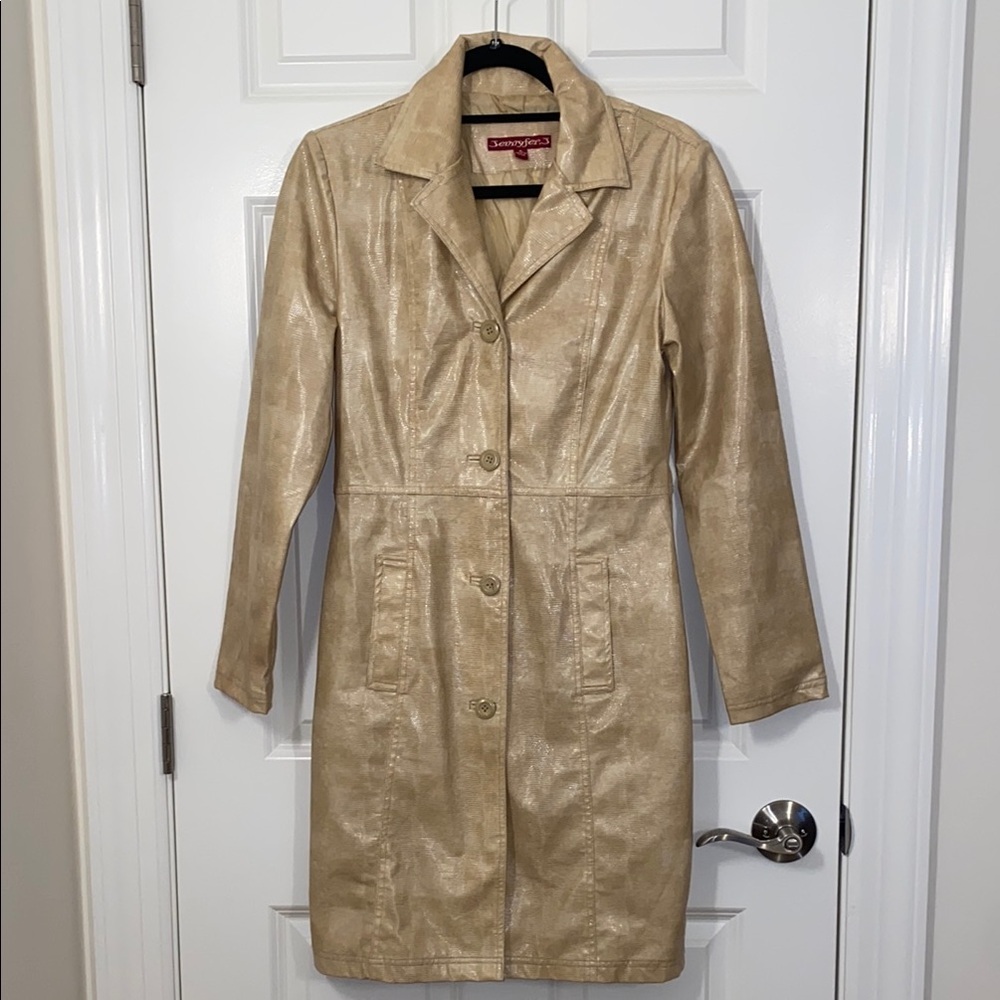 Jennyfer J faux leather coat size M
